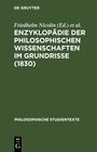 Buchcover Enzyklopädie der philosophischen Wissenschaften im Grundrisse (1830)