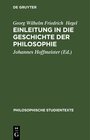 Buchcover Einleitung in die Geschichte der Philosophie