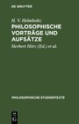 Buchcover Philosophische Vorträge und Aufsätze