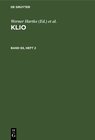 Buchcover Klio / Klio. Band 65, Heft 2