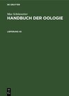 Buchcover Max Schönwetter: Handbuch der Oologie / Max Schönwetter: Handbuch der Oologie. Lieferung 45