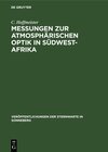 Buchcover Messungen zur atmosphärischen Optik in Südwest-Afrika