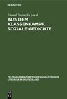 Buchcover Aus dem Klassenkampf. Soziale Gedichte