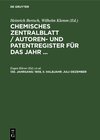 Buchcover Chemisches Zentralblatt / Autoren- und Patentregister für das Jahr ... / 1959, II. Halbjahr: Juli–Dezember