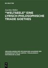 Buchcover „Weltseele“ eine lyrisch-philosophische Triade Goethes