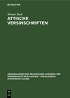 Buchcover Attische Versinschriften