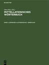 Buchcover Mittellateinisches Wörterbuch / Authentisatus – beneficium