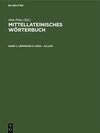 Buchcover Mittellateinisches Wörterbuch / Aera – allium