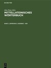 Buchcover Mittellateinisches Wörterbuch / Addebeo – aer