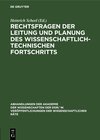 Buchcover Rechtsfragen der Leitung und Planung des wissenschaftlich-technischen Fortschritts