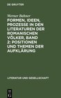 Buchcover Formen, Ideen, Prozesse in den Literaturen der romanischen Völker, Band 2: Positionen und Themen der Aufklärung: Positio