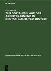 Buchcover Zur sozialen Lage der Arbeiterjugend in Deutschland, 1933 bis 1939