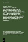 Buchcover Über quasilineare hyperbolische Systeme partieller Differentialgleichungen erster Ordnung mit zwei unabhängigen Variable
