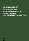 Buchcover Johann Christian Poggendorff: Biographisch-Literarisches Handwörterbuch... / S – Z, Lieferung 2