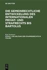 Buchcover Die gemeinrechtliche Entwickelung des internationalen Privat- und Strafrechts bis Bartolus / Die Geltung der Stammesrech