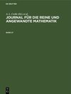Buchcover Journal für die reine und angewandte Mathematik / Journal für die reine und angewandte Mathematik. Band 27