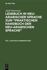 Buchcover Adolf Wahrmund: Lesebuch in neu-arabischer Sprache zum “Praktischen... / Deutsche Uebersetzung