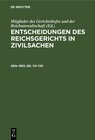 Buchcover Entscheidungen des Reichsgerichts in Zivilsachen / Generalregister zum hunderteinundzwanzigsten bis hundertdreißigsten B