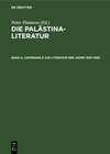 Buchcover Die Palästina-Literatur / Die Literatur der Jahre 1935–1939