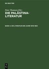 Buchcover Die Palästina-Literatur / Die Literatur der Jahre 1878–1894