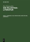 Buchcover Die Palästina-Literatur / Die Literatur der Jahre 1878–1894, Lieferung 2