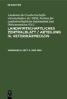 Buchcover Landwirtschaftliches Zentralblatt / Abteilung IV. Veterinärmedizin / Juni 1964