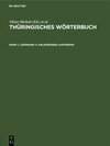 Buchcover Thüringisches Wörterbuch / Anlegepinsel-aufherhin