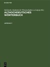 Buchcover Althochdeutsches Wörterbuch / Althochdeutsches Wörterbuch. Lieferung 11