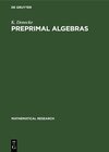 Buchcover Preprimal Algebras
