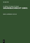 Buchcover G. Meikel; W. Imhof; H. Riedel: Grundbuchrecht (GBO) / §§ 18–20