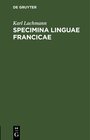 Buchcover Specimina linguae francicae