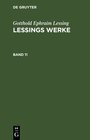 Buchcover Lessings Werke. Band 11