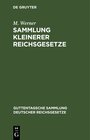Buchcover Sammlung kleinerer Reichsgesetze
