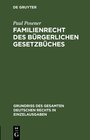 Buchcover Familienrecht des Bürgerlichen Gesetzbüches