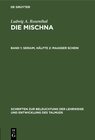 Buchcover Ludwig A. Rosenthal: Die Mischna / Seraim, Hälfte 2: Maasser scheni