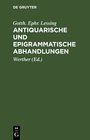 Buchcover Antiquarische und epigrammatische Abhandlungen