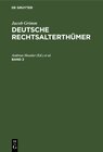 Buchcover Jacob Grimm: Deutsche Rechtsalterthümer / Jacob Grimm: Deutsche Rechtsalterthümer. Band 2