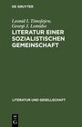 Buchcover Literatur einer sozialistischen Gemeinschaft