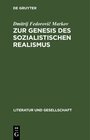 Buchcover Zur Genesis des sozialistischen Realismus