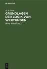 Buchcover Grundlagen der Logik von Wertungen