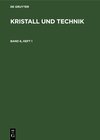 Buchcover Kristall und Technik / Kristall und Technik. Band 6, Heft 1