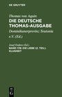 Buchcover Thomas von Aquin: Die deutsche Thomas-Ausgabe / Die Liebe (2. Teil). Klugheit