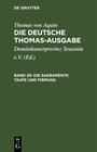 Buchcover Thomas von Aquin: Die deutsche Thomas-Ausgabe / Die Sakramente. Taufe und Firmung