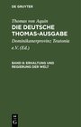 Buchcover Thomas von Aquin: Die deutsche Thomas-Ausgabe / Erhaltung und Regierung der Welt