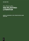 Buchcover Die Palästina-Literatur / Die Literatur der Jahre 1935–1939
