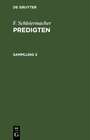 Buchcover F. Schleiermacher: Predigten / F. Schleiermacher: Predigten. Sammlung 3
