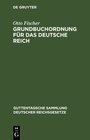 Buchcover Grundbuchordnung für das Deutsche Reich