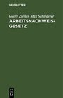 Buchcover Arbeitsnachweisgesetz