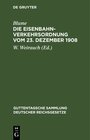 Buchcover Die Eisenbahn-Verkehrsordnung vom 23. Dezember 1908