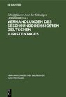 Buchcover Verhandlungen des seschsunddreißigsten Deutschen Juristentages